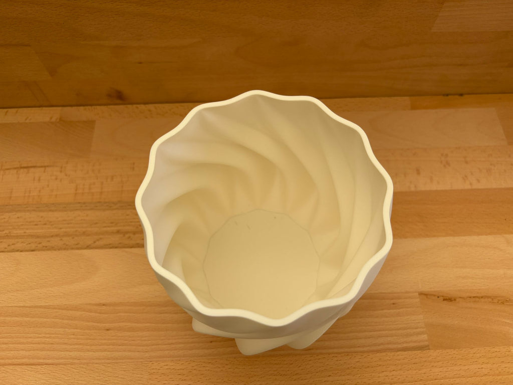 Vaso per piante, cilindrico con motivo a curve lisce